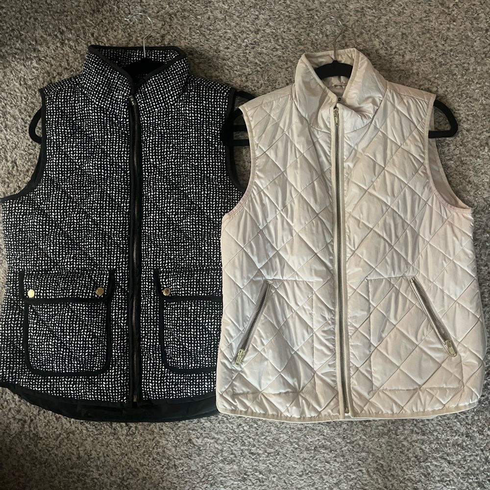 Black and White Quilted Vests